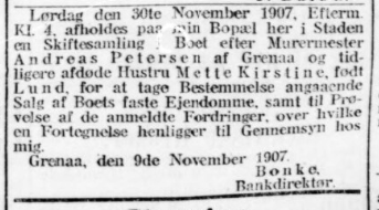 Berlingske politiske og Avertissements-Tidende, den 14. november 1907