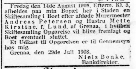 Berlingske politiske og Avertissements-Tidende, den 3. august 1908