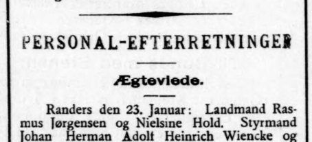 Notits i Jyllandsposten, 26. januar 1894